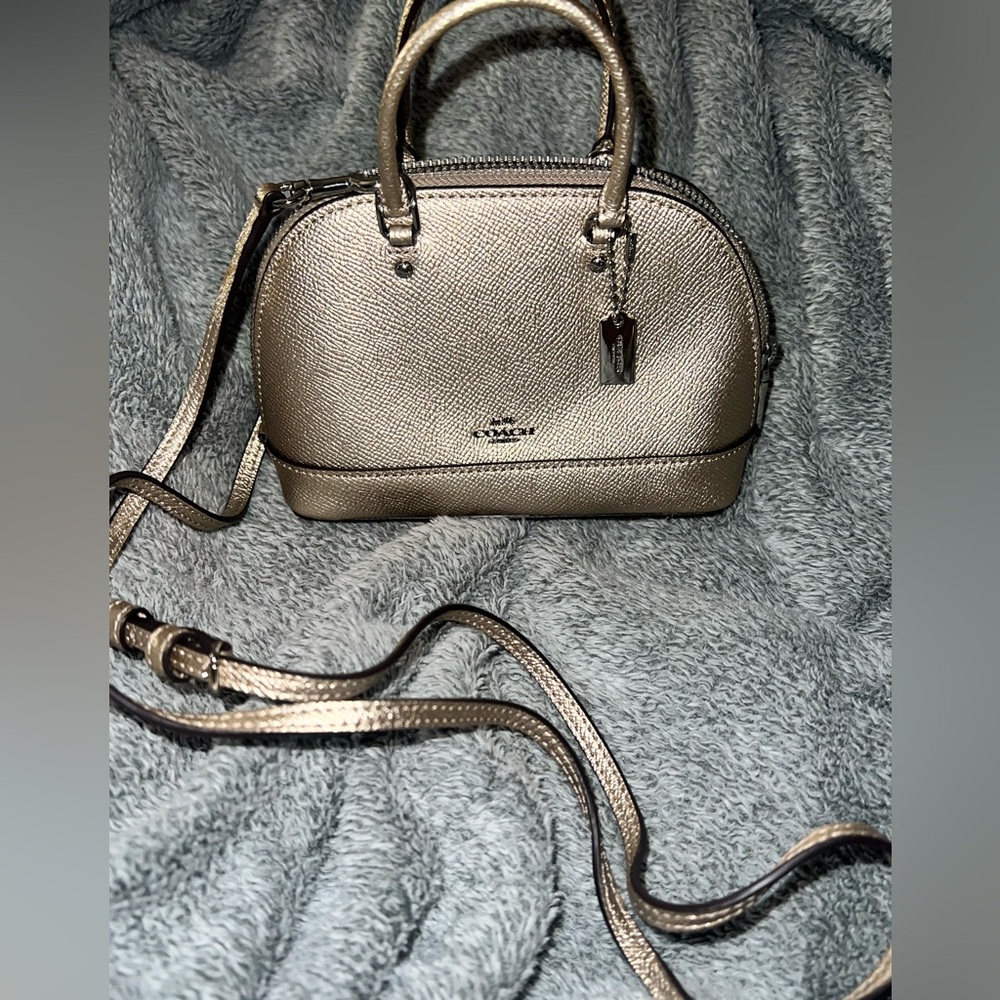 Coach Metallic Micro Mini
Satchel Bag with Strap